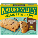 Nature Valley Soft Baked Muffin Bars, Chocolate Chip, Snack Bars, 10 Bars, 12.4 oz