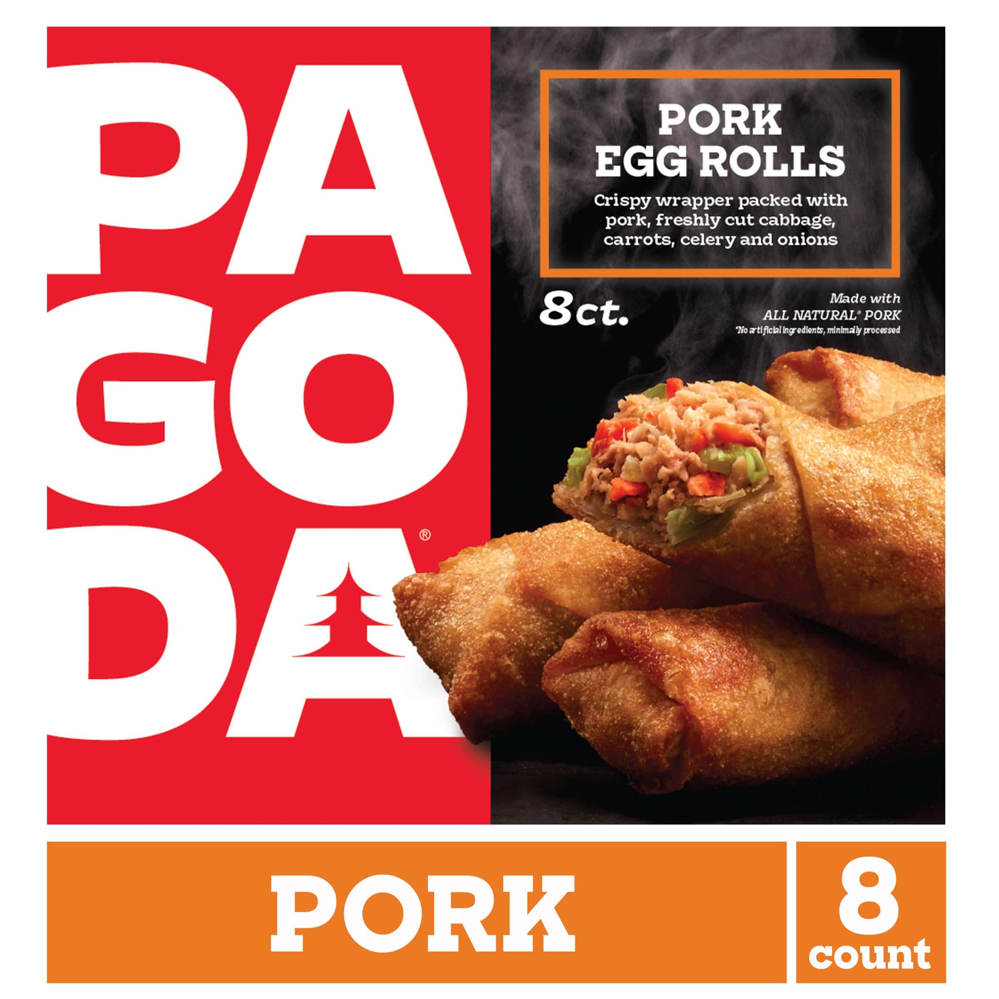 Pagoda, Pork Eggrolls, 22 Ounce