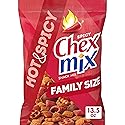 Chex Mix Hot and Spicy Snack Mix, Savory Snack Bag, Family Size, 13.5 oz