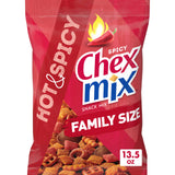 Chex Mix Hot and Spicy Snack Mix, Savory Snack Bag, Family Size, 13.5 oz