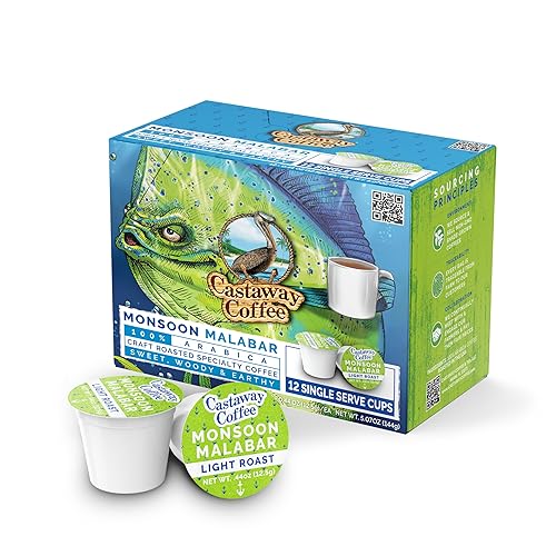 Castaway Coffee Monsoon Malabar K-Cup Pod 12 Count