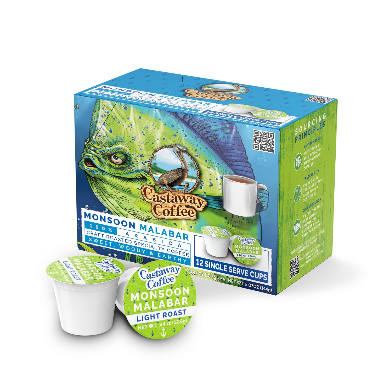 Castaway Coffee Monsoon Malabar K-Cup Pod 12 Count