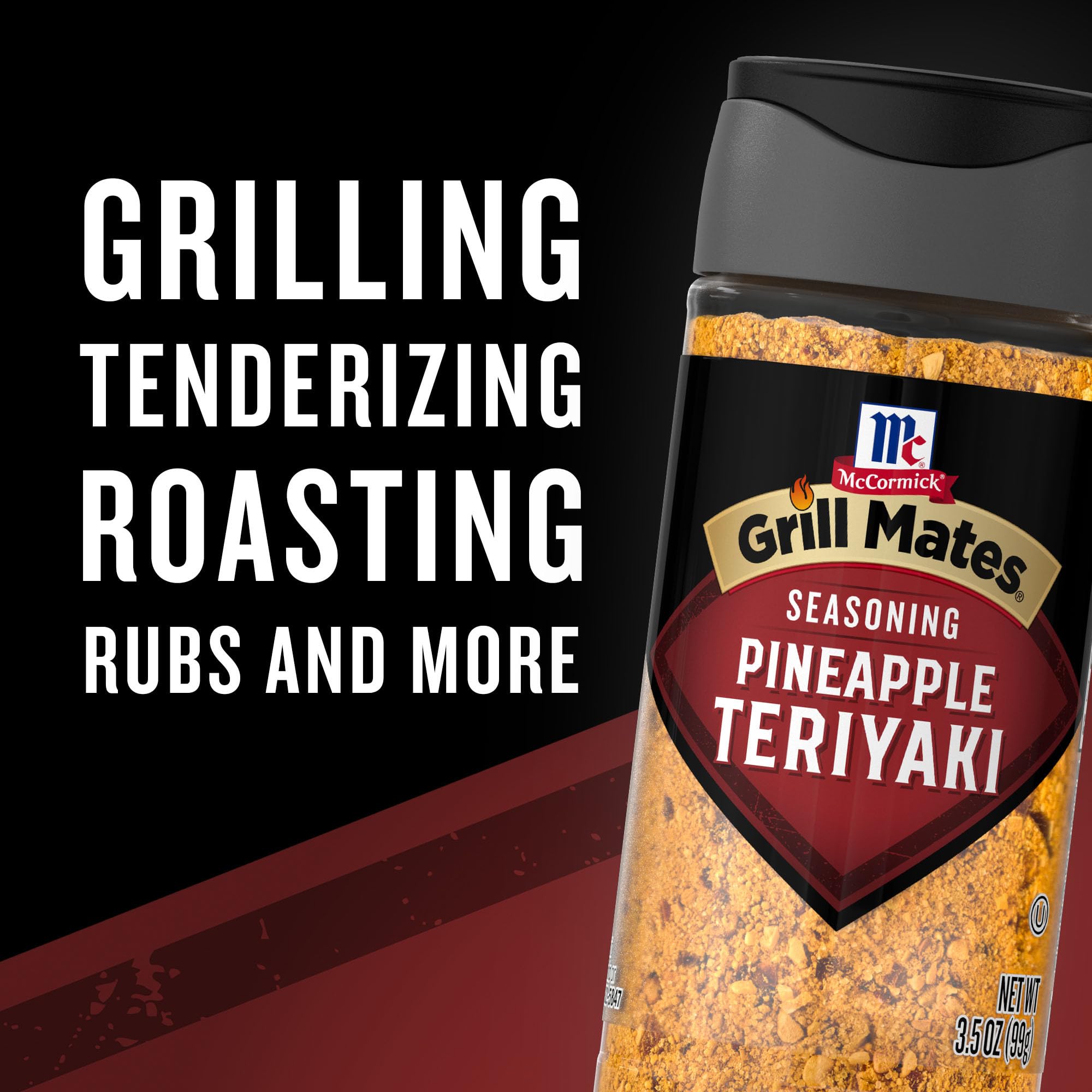 McCormick Grill Mates Seasoning, Pineapple Teriyaki, Grilling Seasoning for Adding Savory-Sweet Teriyaki Flavor to Pork, Chicken, or Seafood, 3.5 oz