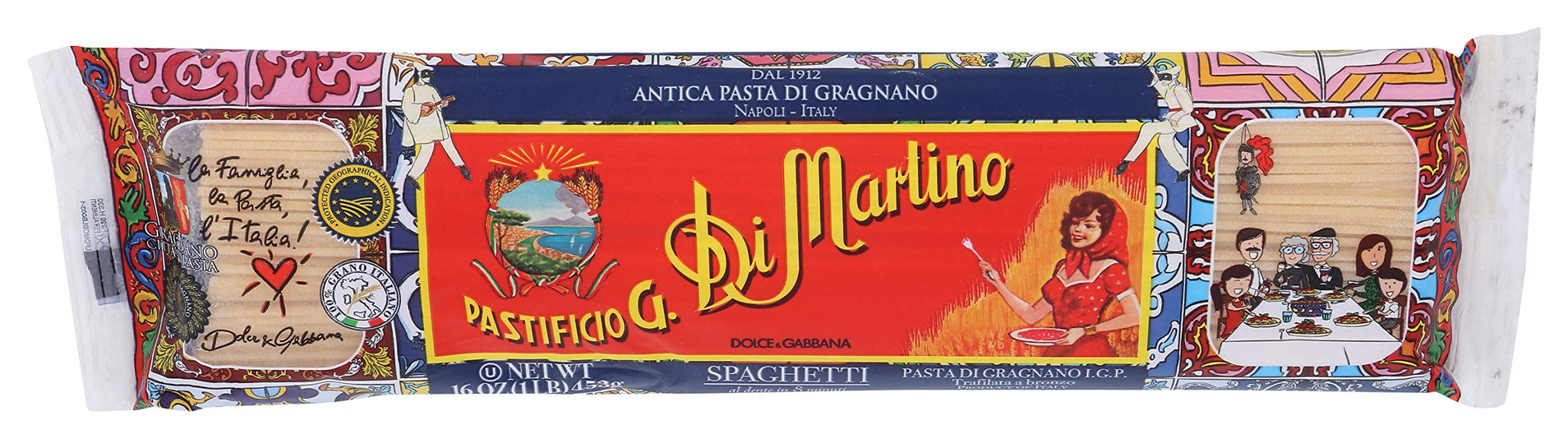 di Martino Martino, Spaghetti, delicious family dinner, vegan, gourmet Italian pasta, premium noodles made with 100 Percentage durum wheat, bronze die
