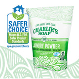 Charlie's Soap - Fragrance Free Laundry Powder - 100 Loads (Five 100-load Bags, 500 Total Loads)