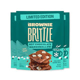 Brownie Brittle - Hot Chocolate Marshmallow Thin and Crispy Sweet Snacks (Pack of 3, 4 oz), Rich Gourmet Brownie Bites Dessert