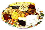 Festive Fall Gourmet and Chocolate Gift Basket. Hand-Crafted and Customizable with a huge double bow. Filled with chocolates, cookies, candy, snacks