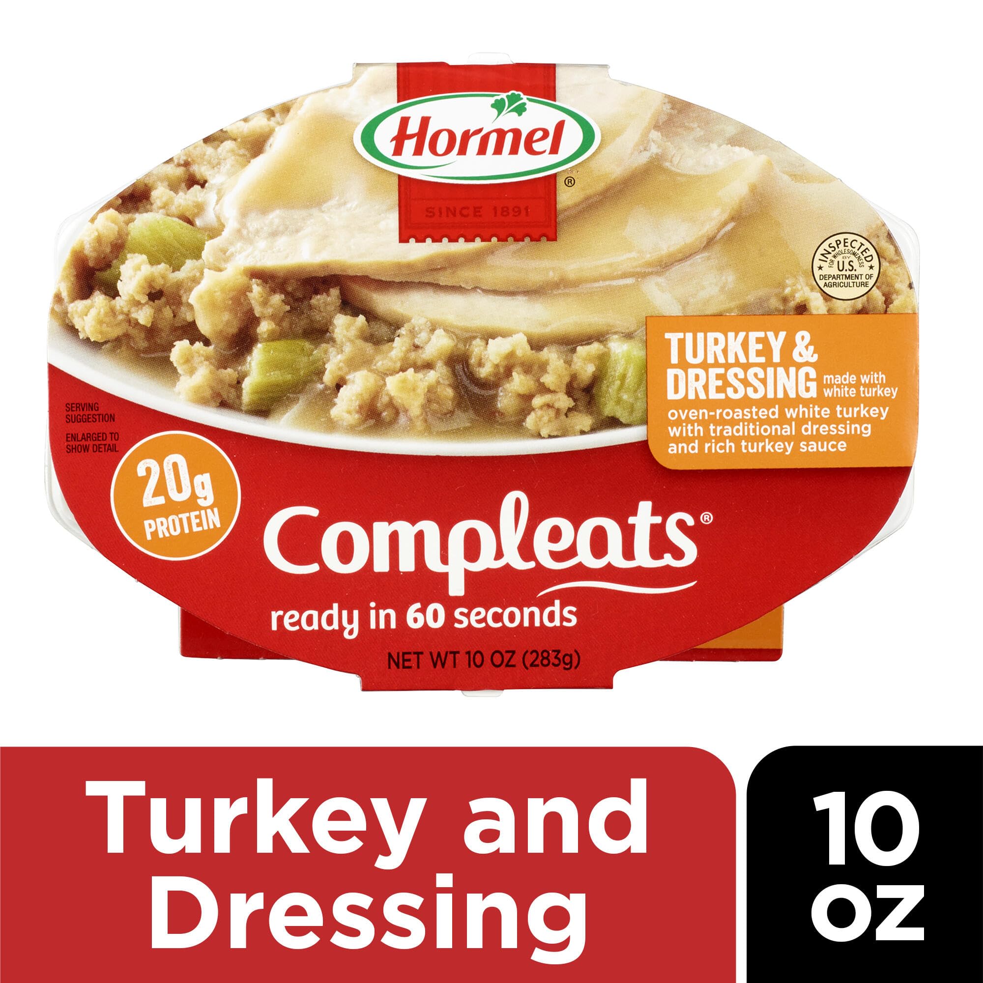 HORMEL COMPLEATS Turkey & Dressing Microwave Tray, 10 oz. (6 Pack)