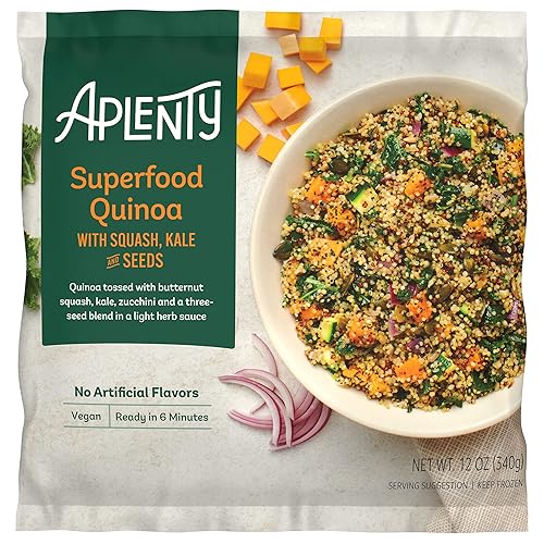 Amazon Brand - Aplenty, Superfood Quinoa with Squash, Kale and Seeds, 12 oz (Frozen)