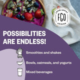 FGO Organic Acai Powder, 1 Pound / 16oz Bulk Resealable Pouch, Freeze Dried Superfood Berry from Brazil, No Sugar & Additives,Great for Drinks