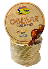 Obleas Gusto Latino (flour wafers) paquete de 50 unidades 10.3 Oz 300g producto tradicional importada de colombia obleas mas gruesas