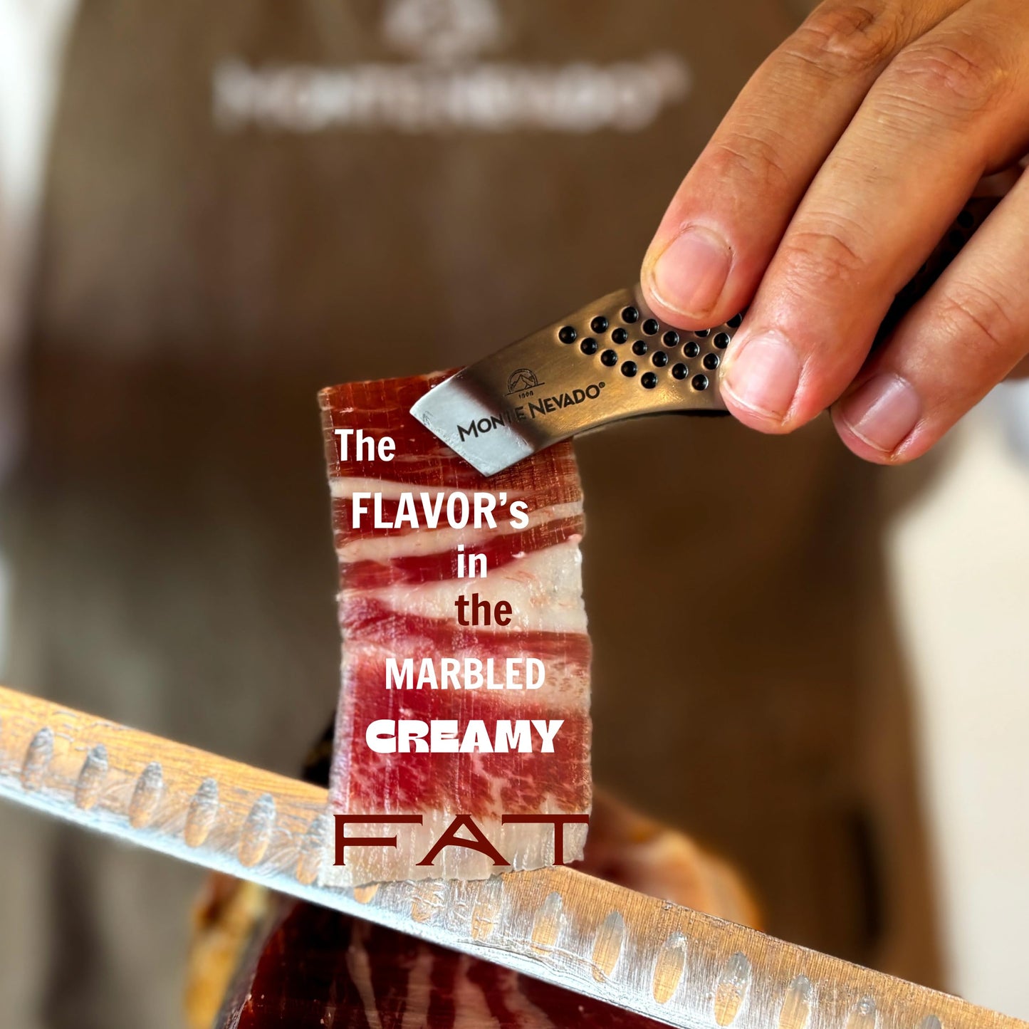 Monte Nevado Jamon Iberico Grain-Fed (Cebo) 50% Iberico - 3oz Each, Pack of 2 units, Pre-Sliced Vacuum Packed Spanish Dry-Cured Ham - Tapas