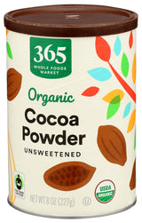 365 by Whole Foods Market, Organic Cocoa Powder, Unsweetened, 8 Ounce