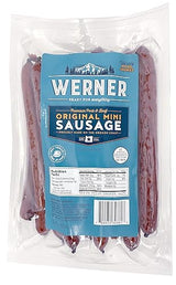Werner Mini Sausage Sticks Pack of 36 - Bulk Meat Sticks 6” Sausage Sticks - Made in the USA