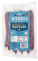 Werner Mini Sausage Sticks Pack of 36 - Bulk Meat Sticks 6” Sausage Sticks - Made in the USA
