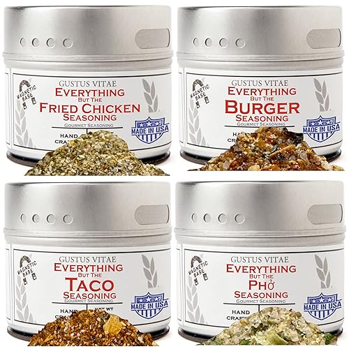 Everything But The Food Truck Favorite Flavors Collection | Authentic Small Batch Seasonings | 4 Gourmet All Natural Spice Blends | Hand Packed, Non