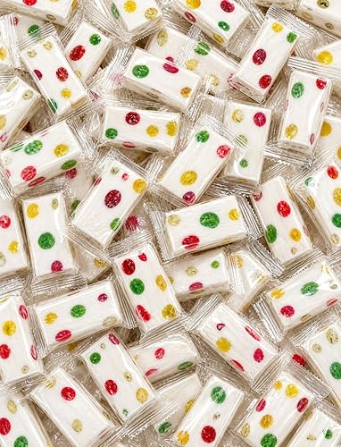 Jube Nougat Candy - 8 oz Soft Chewy Nougat with Fruity Jelly Pieces, Individually Wrapped, Creamy Milk Snack, Colorful Fruit, Bulk Sweet Treat