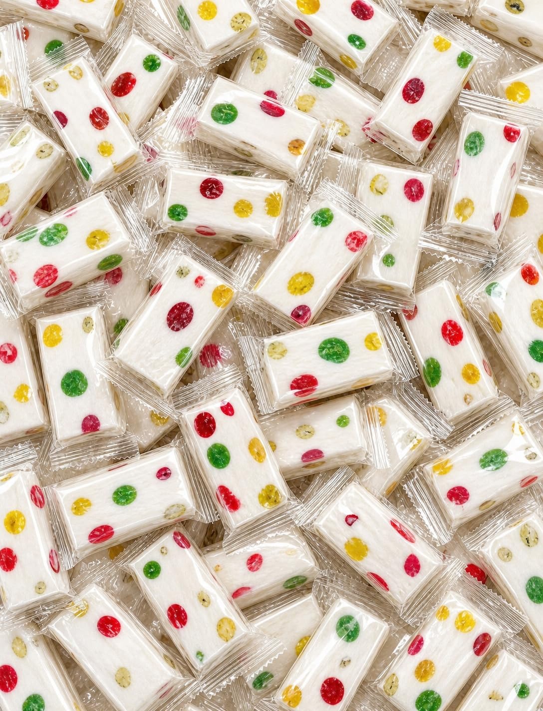 Jube Nougat Candy - 8 oz Soft Chewy Nougat with Fruity Jelly Pieces, Individually Wrapped, Creamy Milk Snack, Colorful Fruit, Bulk Sweet Treat