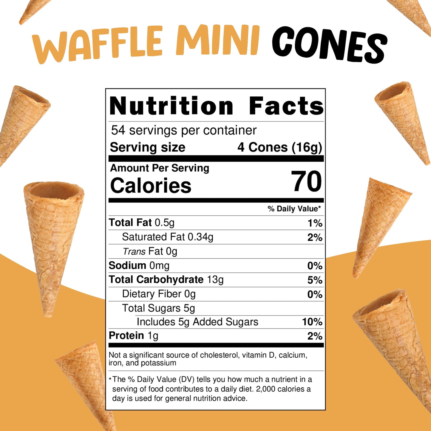 Mini Ice Cream Cones Bulk - 216 Mini Waffle Cones - Great For Cake Pops and More - Tiny Waffle Ice Cream Cones - Mini Sugar Cones Bulk - Packed