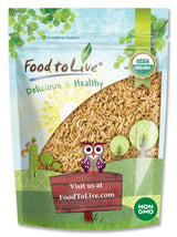 Organic Brown Basmati Rice, 1 Pound - Non-GMO, Whole Grain, Long-Grain Rice Variety, Fragrant, Kosher, Vegan, Bulk. Less Starch Content. High in Dietary Fiber. Great for Making Stir-Fries, Curries