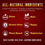 Arizona Gunslinger Cayenne Habanero Pepper Sauce, Bold Habanero Hot Sauce Made with Cayenne Peppers for a Fiery Southwest Kick, Perfect for Adding