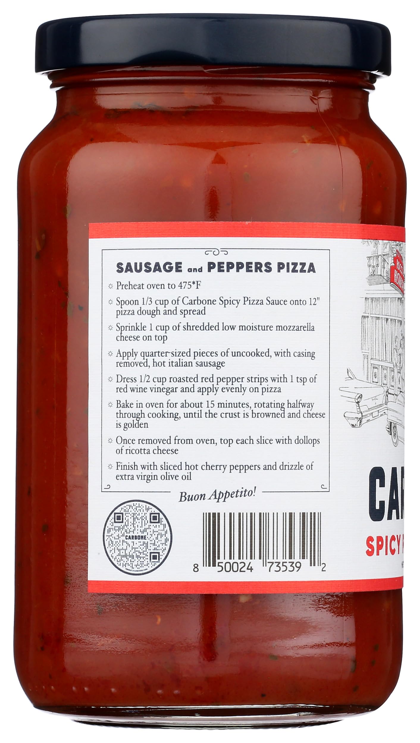 Carbone Original Pizza Sauce, 14 OZ
