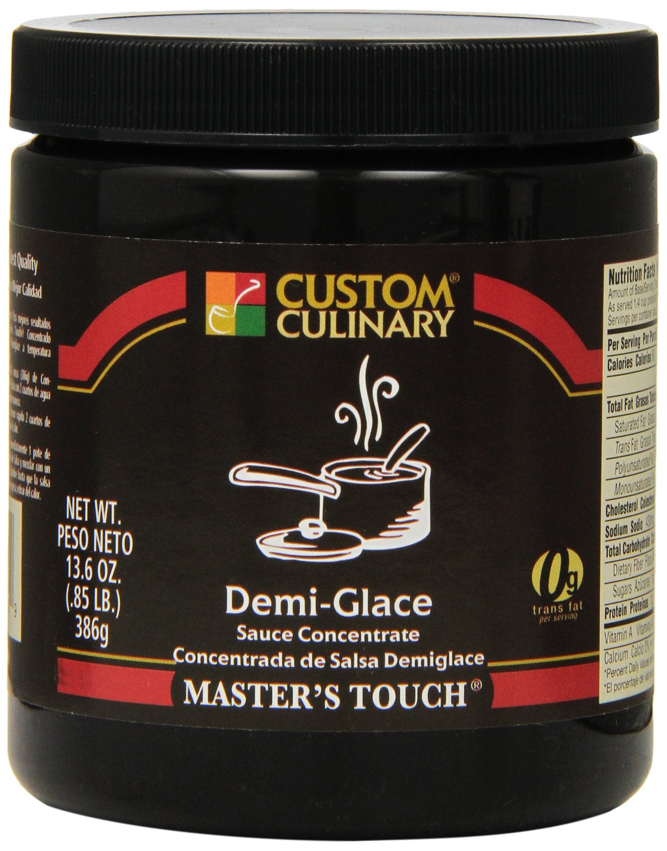 Custom Culinary Master's Touch Custom Culinary Demi-Glace Sauce Concentrate, 13.6-Ounce Jars (Pack of 6)