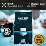 Black Rifle Coffee Company Thin Blue Line, Medium Roast Whole Coffee Beans, 12 OZ Bag