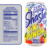 Shasta Zero Sugar Tiki Punch | 12-Pack of 12oz Cans | Tropical Punch Flavor | Sugar-Free & Sweet | Caffeine-Free