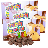 Muddy Bunnies Boxes, Milk Chocolate Covered Gummies, Easter Basket Stuffer Candy, 3.1 Ounces (Pack of 3)