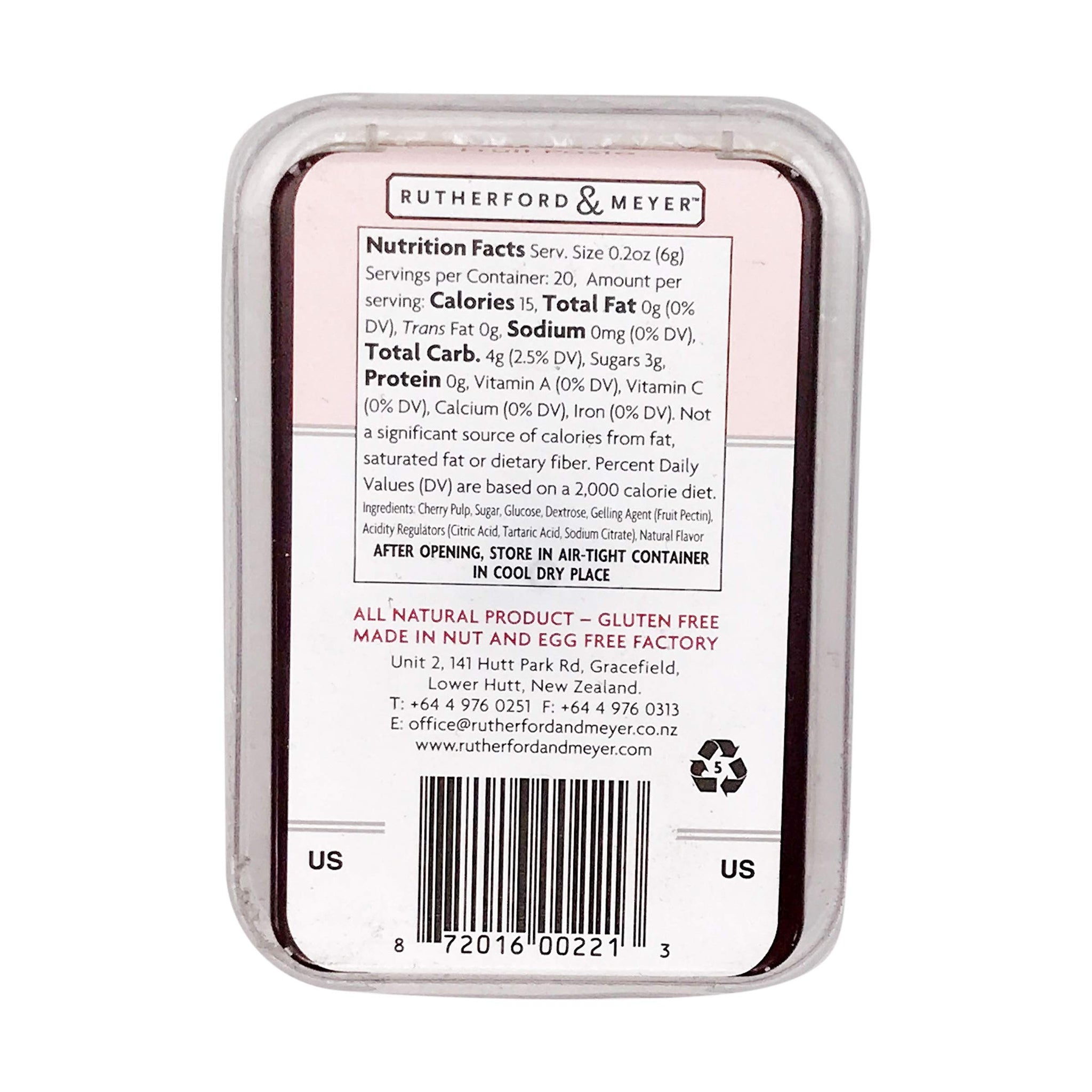 Rutherford And Myer Cherry Fruit Paste, 4.2 Oz