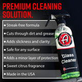 Adam's Polishes Glass Cleaner - Steak Free Car Wash Window Cleaner, All-Natural Streak Free Formula For Car Cleaning, Safe On Tinted & Non-Tinted