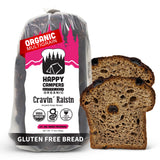 Happy Campers Cravin’ Raisin Cinnamon Spice Gluten Free Bread, Organic, Non-GMO, Vegan, 17.4 oz Loaf (Pack of 4)