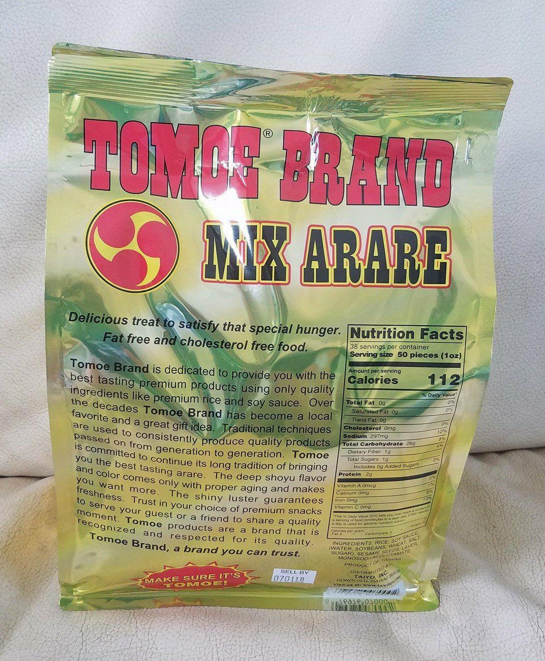 Tomoe Brand Hawaiian Mix Arare Rice Crackers (38 Ounce Bag)