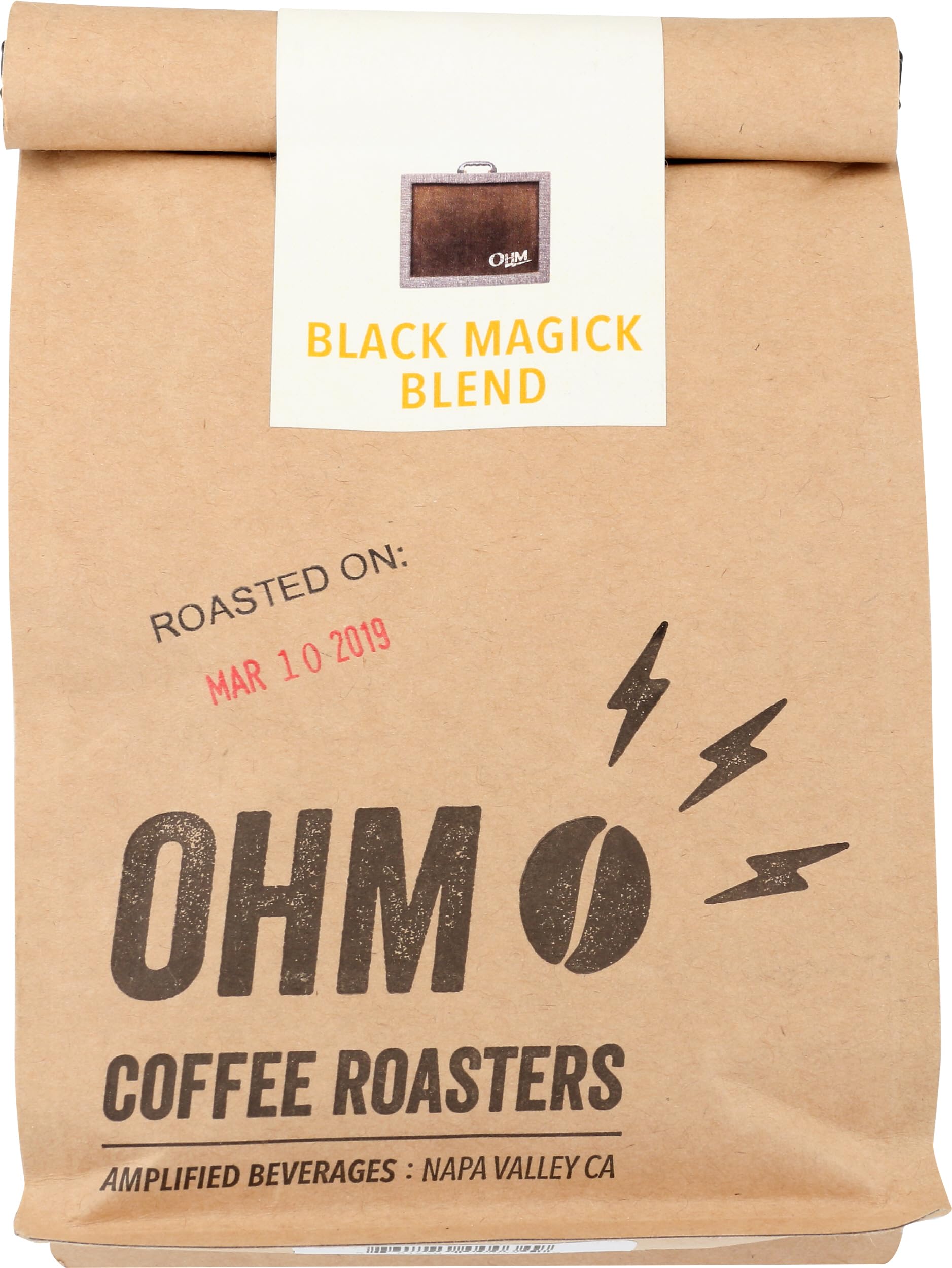 Ohm Coffee Roasters Black Magick Blend, Medium-Dark Roast, 12oz bag