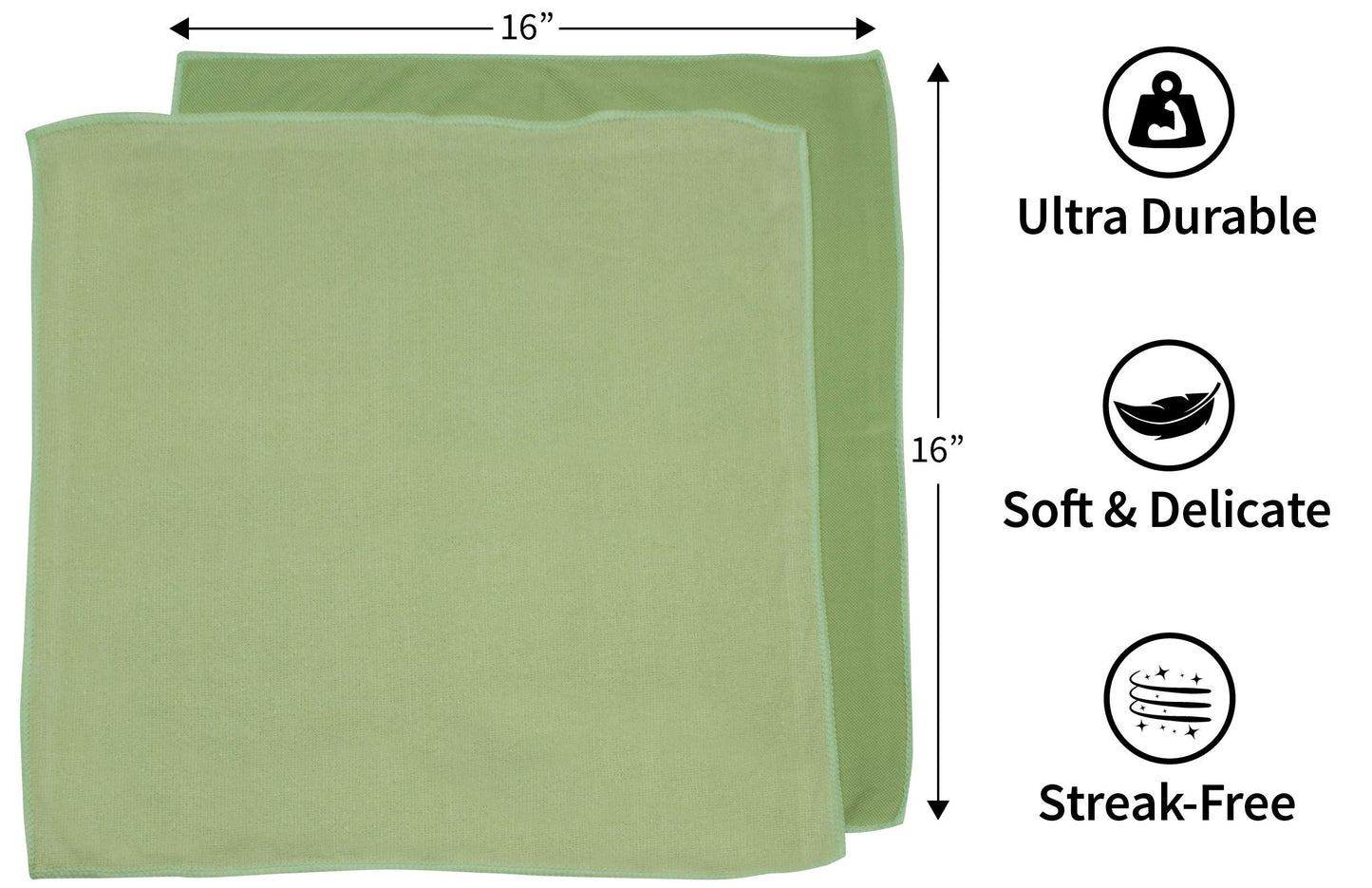 UUC Microfiber Cleaning Cloth, Pack of 14, 13"x13", Lint Streak Free Cleaning Rags with 7 Color Assorted