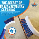 Bring It On Grout Cleaning Brush 6-Pack- Crevice Cleaning Brush with Stiff Nylon Bristles - 8-inch Heavy-Duty Grout and Tile Cleaner Brush - Scrubbing