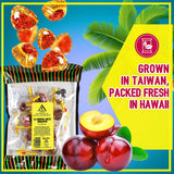Asia Trans Golden Plum Crack Seed Drops | Local Favorite | Sweet, Sour, & Salty Dried Asian Plum Hard Candy (3.5 oz)
