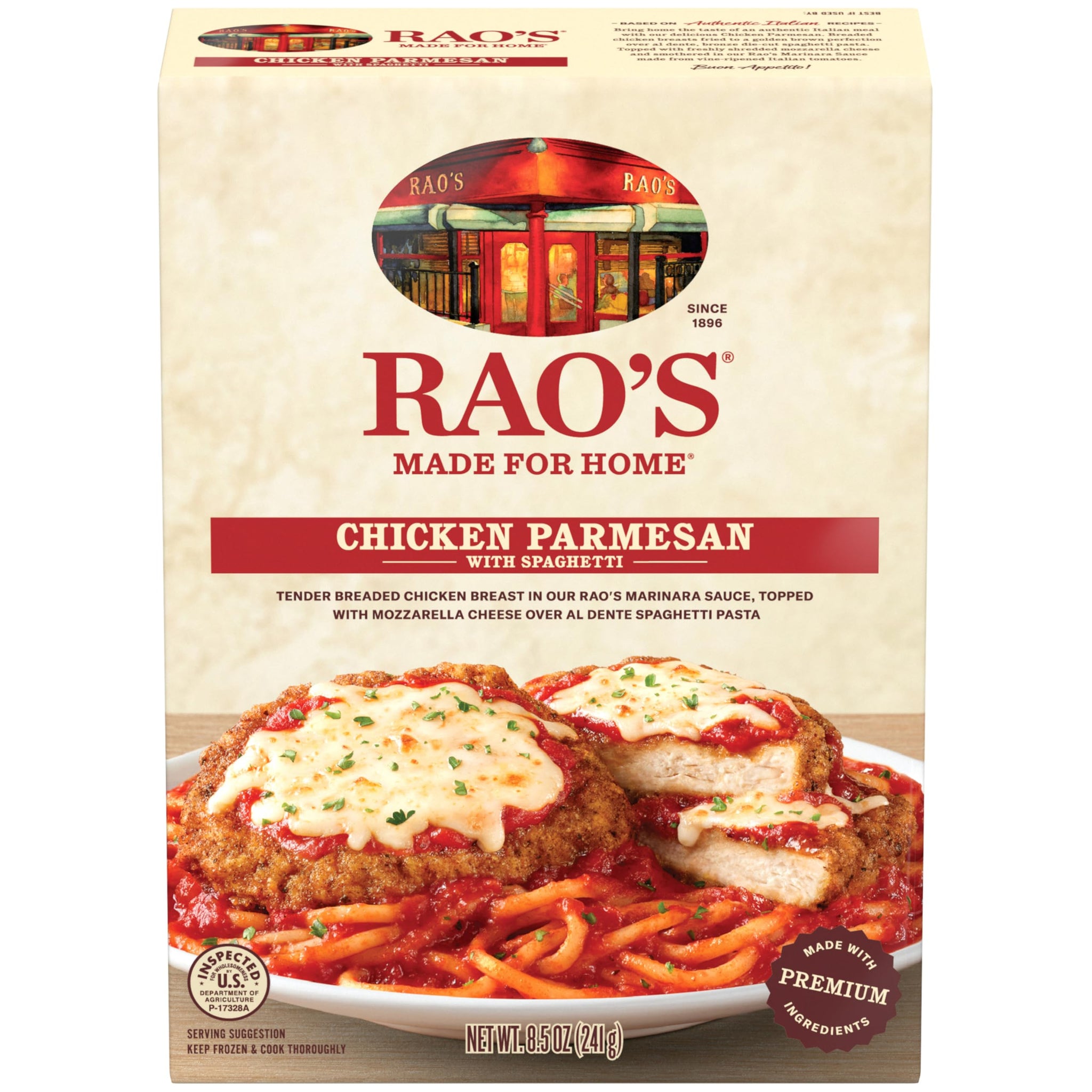Rao's Made For Home Chicken Parmesan with Spaghetti Frozen Meal, 8.5 oz