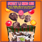 Asia Trans Sweet Seeded Li Hing Mui Crack Seed Plums | Hawaiian Favorite | Naturally Sweet Dried Asian Plum Candy (6.5 oz)