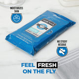 Game Face Cooling Face Wipes 25 Count XL Size Compostable Cloth Naturally Formulated and Lightly Scented Hydrating, Energizing, and Invigorating Wipes