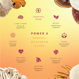 Dawnimate Mushroom Coffee - Tastes Like Coffee, Not Too Earthy & Still Healthy - Organic Power 8 Mushroom Blend - Including Lion’s Mane, Cordyceps