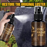 BPiYHUM Tombstone Polish Spray With Towel, Headstone Cleaner for Graves, Gravestone Cleaning Solution Kit, Gentle Stone Care Restorer for Granite
