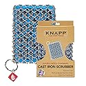 Knapp Made Combo Chainmail Cast Iron Scrubber with Silicone Core - Heavy Duty Rings and Fine Chainmail Rings -Premium Cleaner -Perfect for Cast Iron