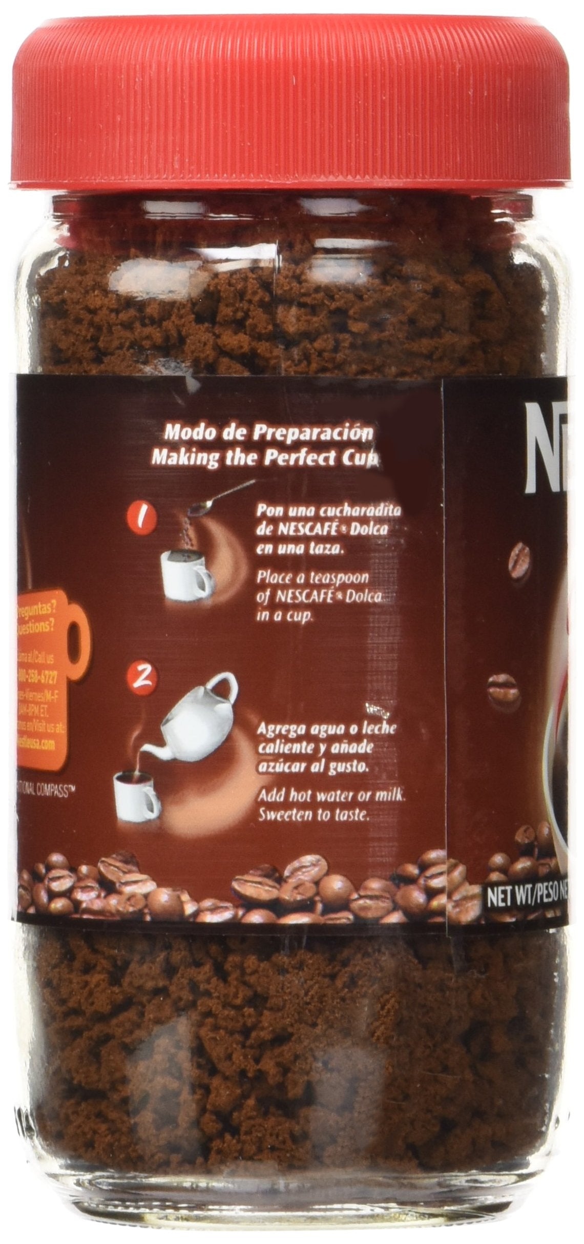 Nescafe dolca Net 1.76oz Making the Perfect cup.