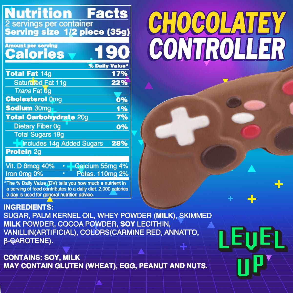 Chocolatey Video Game Controller, Candy Gift for Gamers, 2.46 Ounces