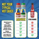 Secret Aardvark Habanero and Serrabanero Hot Sauce, 2-Pack Bundle 8 fl oz