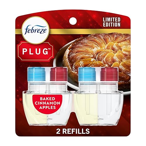 Febreze Plug In Air Freshener, Odor-Fighting Scented Oil Refill, Air Fresheners for Home and Bathroom and Kitchen, Long Lasting for Strong Odors