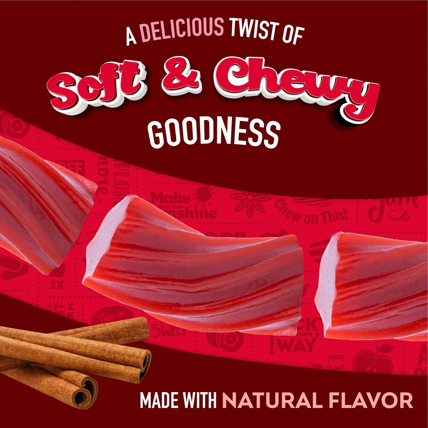 Wiley Wallaby Licorice 24 Ounce Classic Gourmet Soft & Chewy Australian Cinnamon Licorice Candy Twists, 1 Pack
