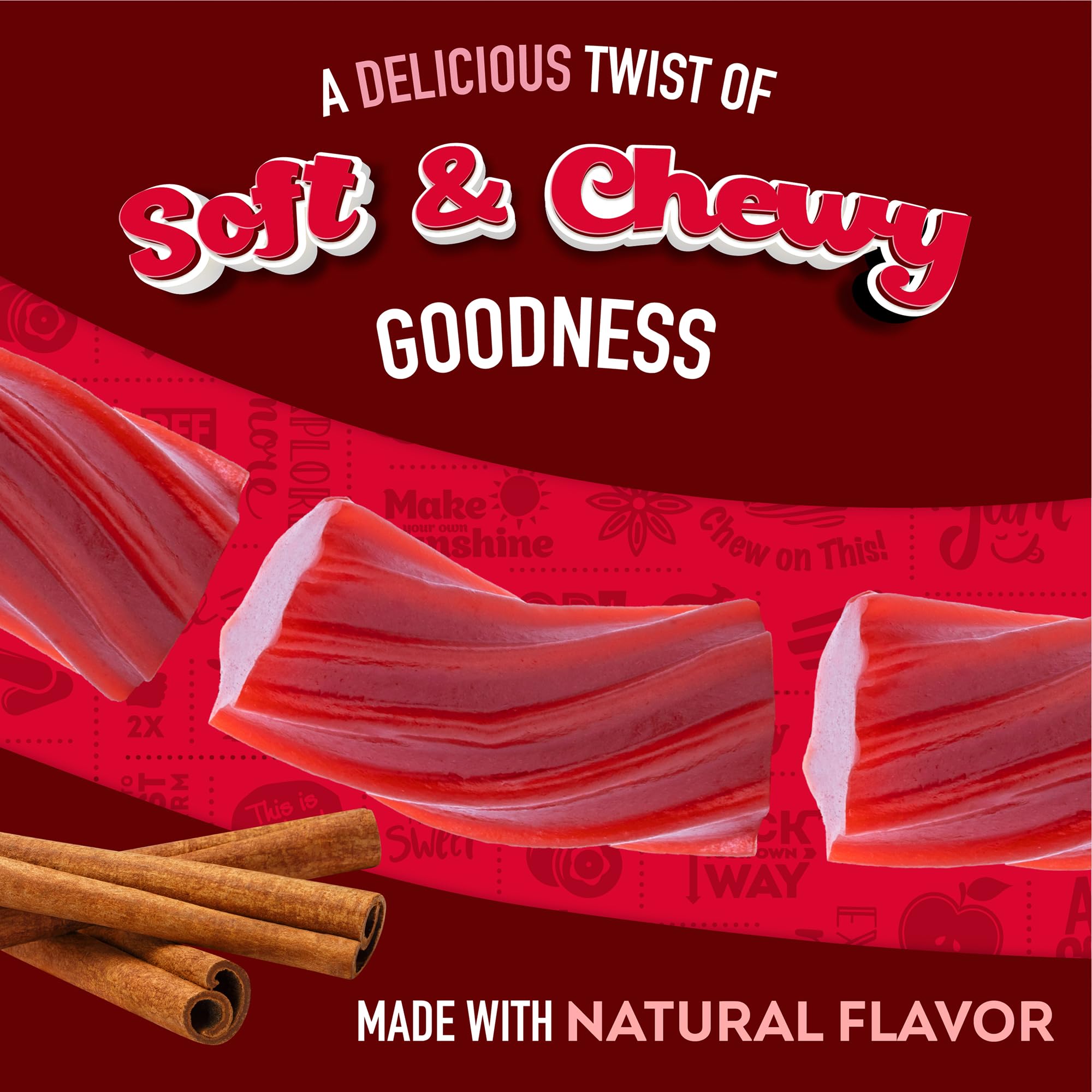 Wiley Wallaby Licorice 24 Ounce Classic Gourmet Soft & Chewy Australian Cinnamon Licorice Candy Twists, 1 Pack